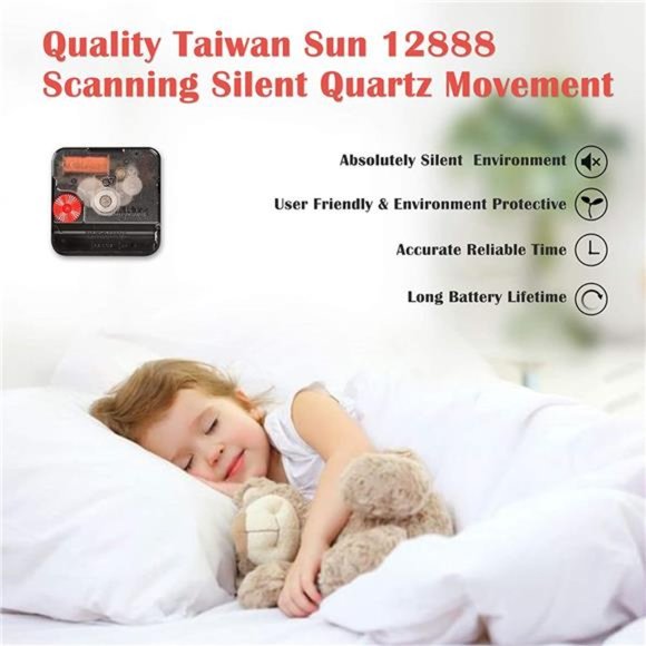 14 Inch Rustic Rooster Wall Clock Retro Silent Non Ticking Easy to Read Clock - Picture 3 of 6